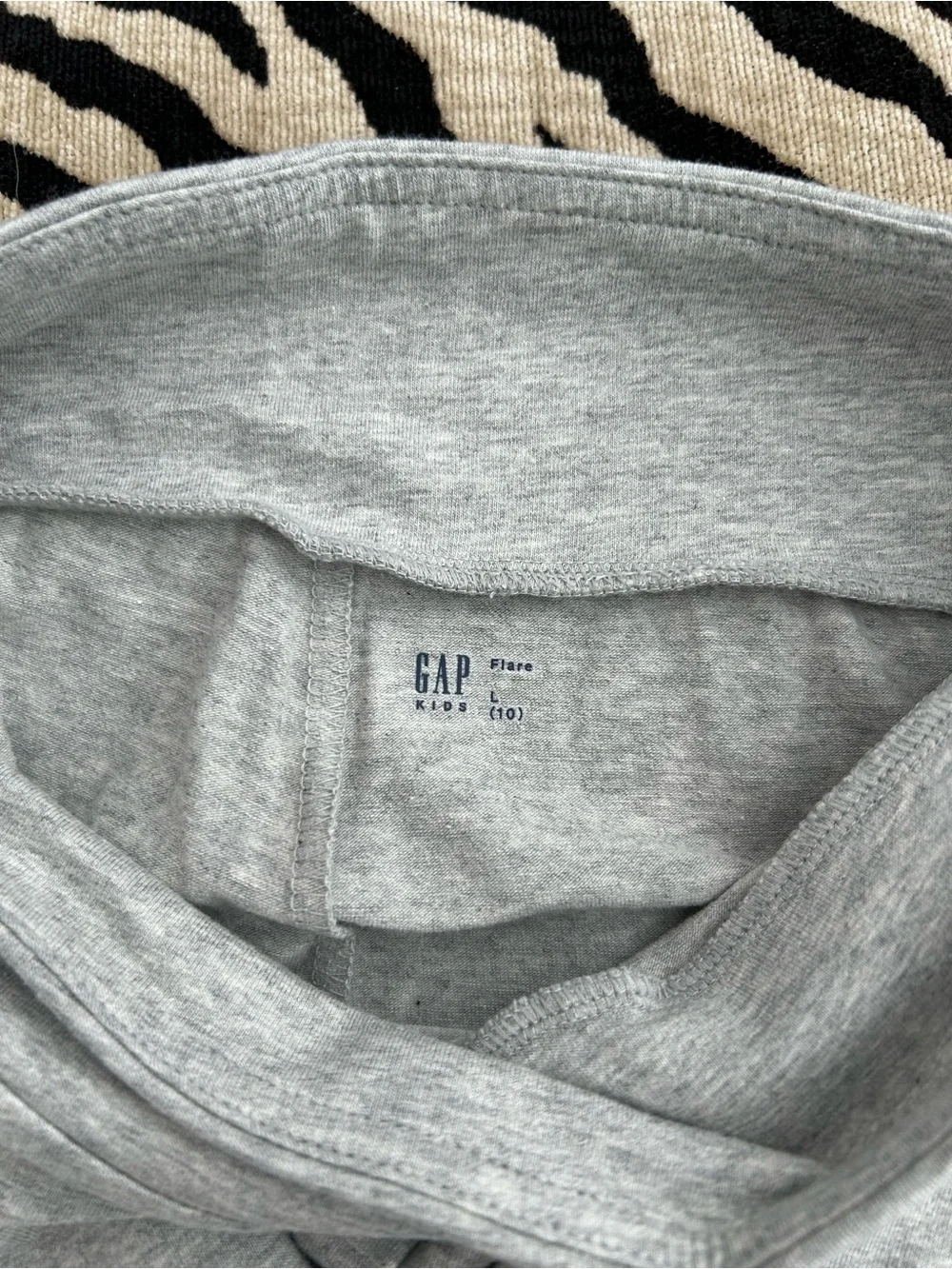 🩶 3 Pairs GAP Kids Light Heather Gray Flared Leggings